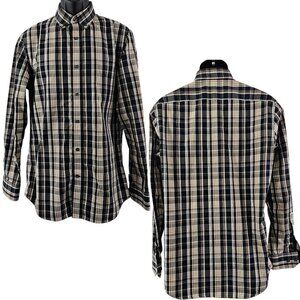 Banana Republic Non-Iron Tailored Slim Fit Plaid Long Sleeve Shirt - Size Medium